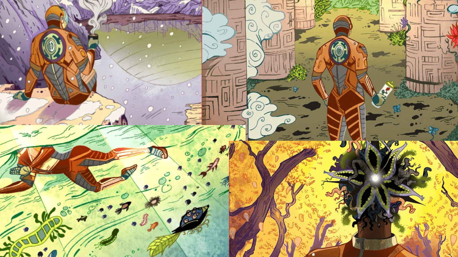 4 images of 4 covers of Shoreline